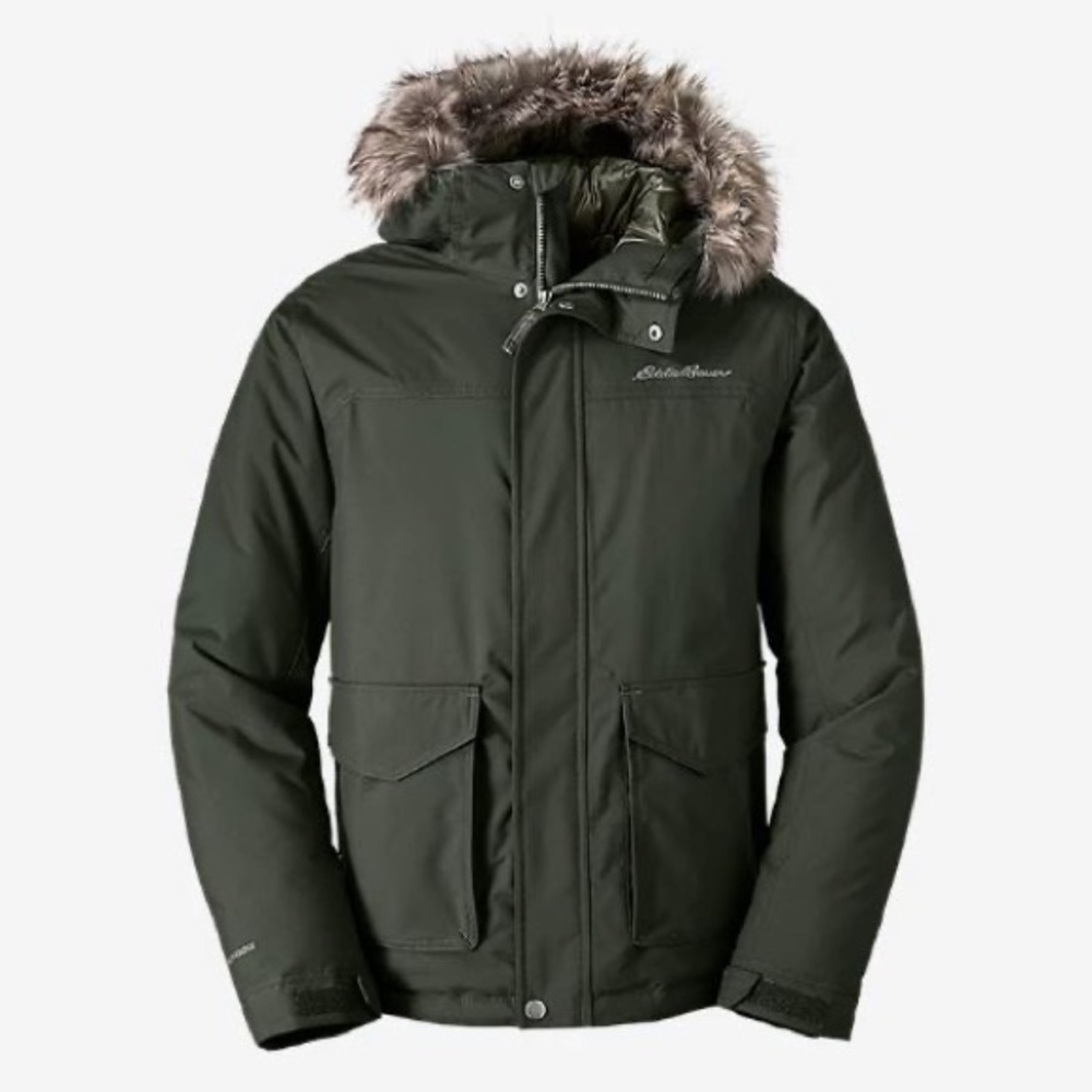 Eddie Bauer Superior 2.0 Down Jacket, Mens Small, Loden color brand new with tag